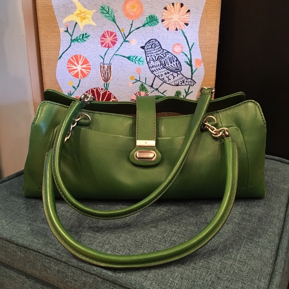 Tommy Hilfiger Green Leather Satchel